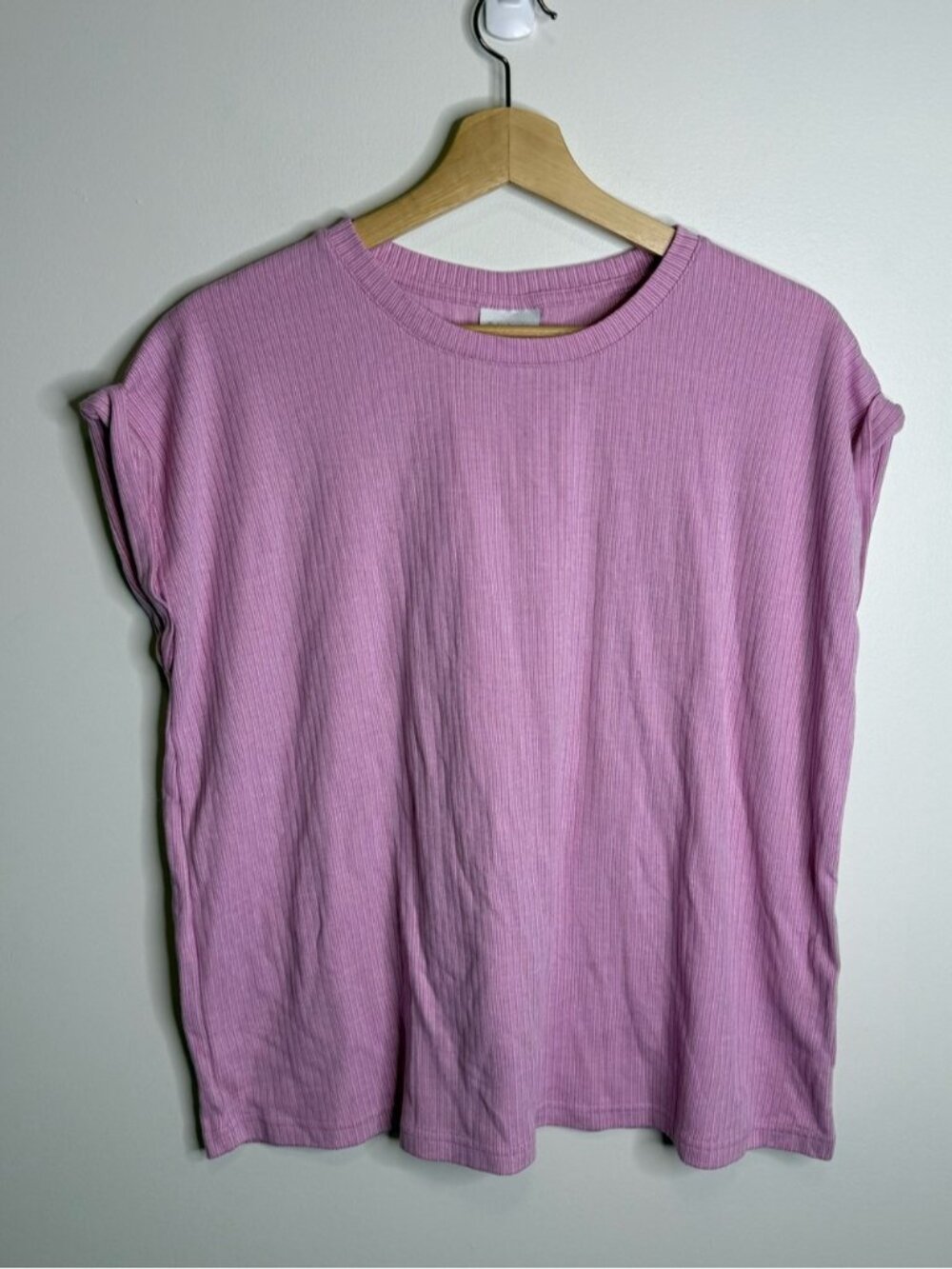 Columbia Women's Short Sleeve Ribbed Tee - Light Lavender Pink size xxl shirt